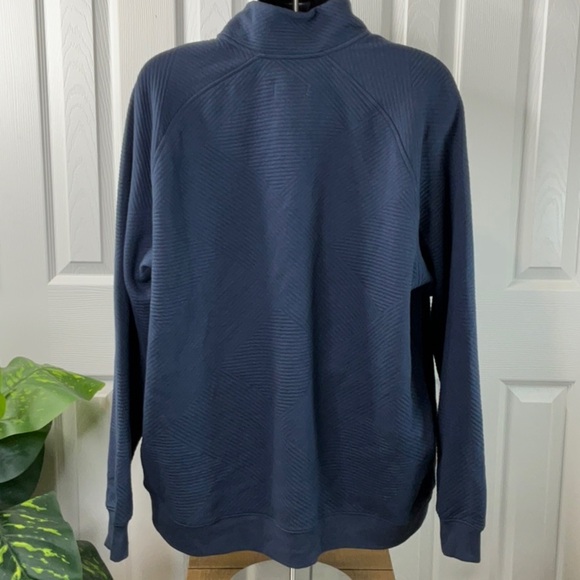 Goodfellow & Co - Men's Quilted Snap Pullover Sweatshirt Blue Various Sizes - Picture 6 of 11